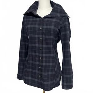 Royal Robbins Women's Wide Collar Button Down Flannel Shirt, Small